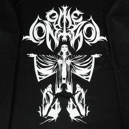 One Control デスメタル風ロゴ ロングTシャツ ブラック