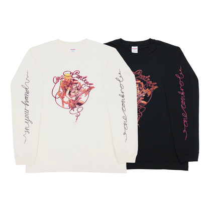 One Control the Skull with Girl ロングTシャツ