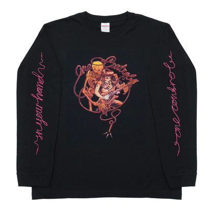 One Control the Skull with Girl ロングTシャツ